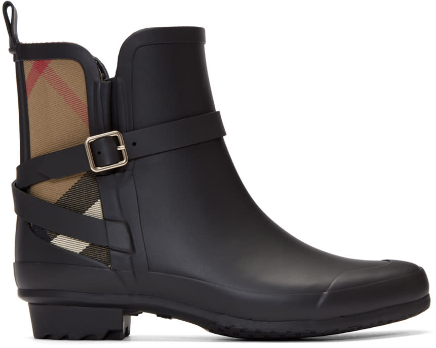 Burberry Black Riddelstone Rain Boots