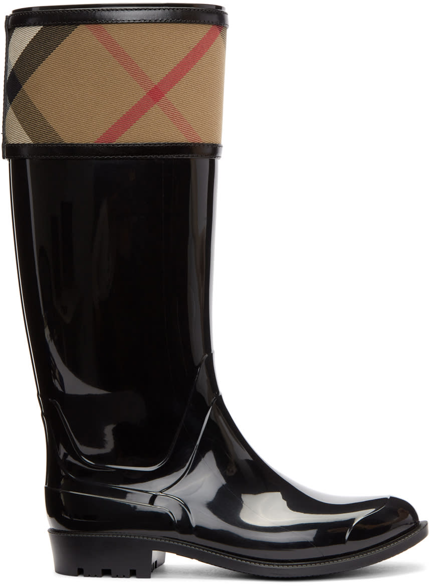 Burberry Black Croshill Rain Boots