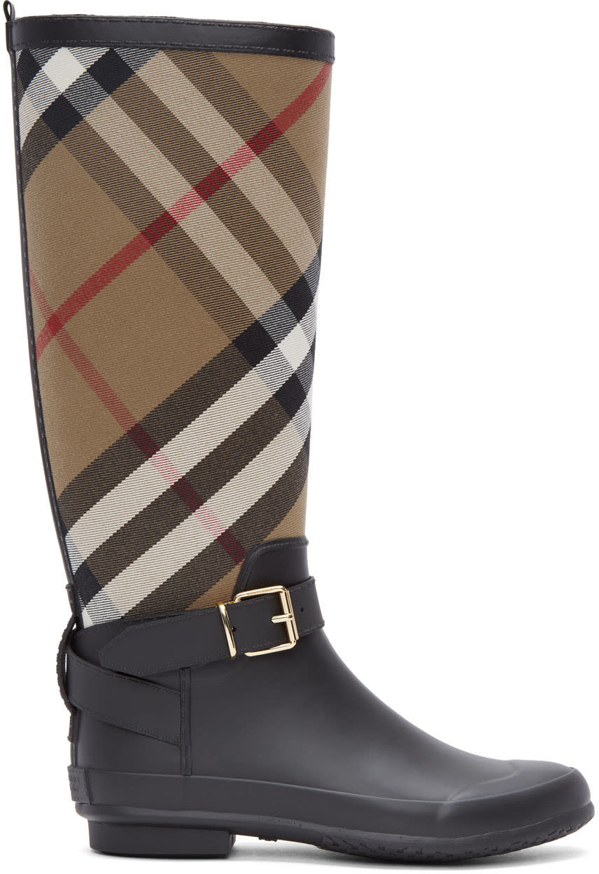 Burberry Black Simeon Rain Boots