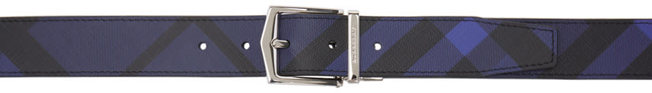 Burberry Reversible Blue Check James Belt