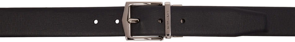 Burberry Reversible Black and Brown London Leather Collection Belt