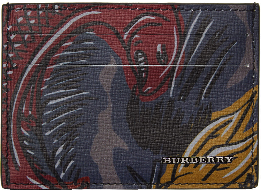 Burberry Navy burberry Beasts Card Holder