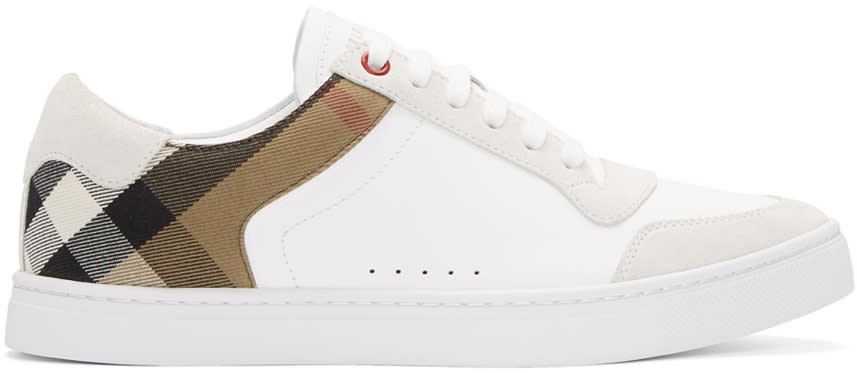 Burberry White Reeth Sneakers