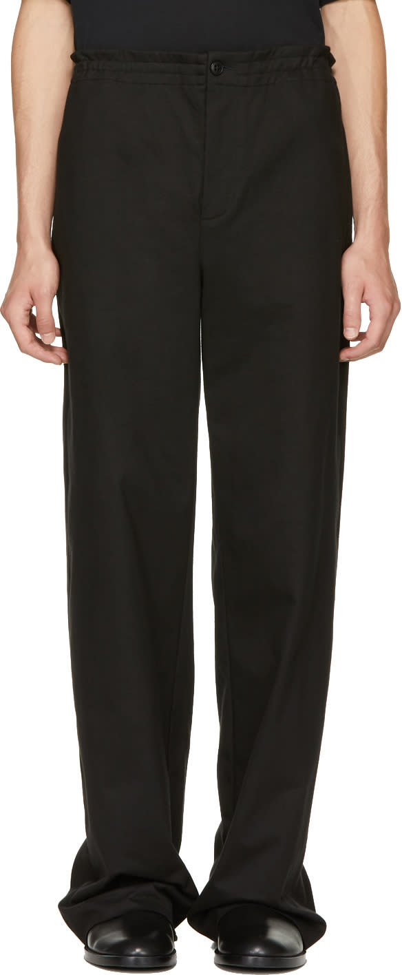 Ann Demeulemeester Black Flat Pocket Trousers