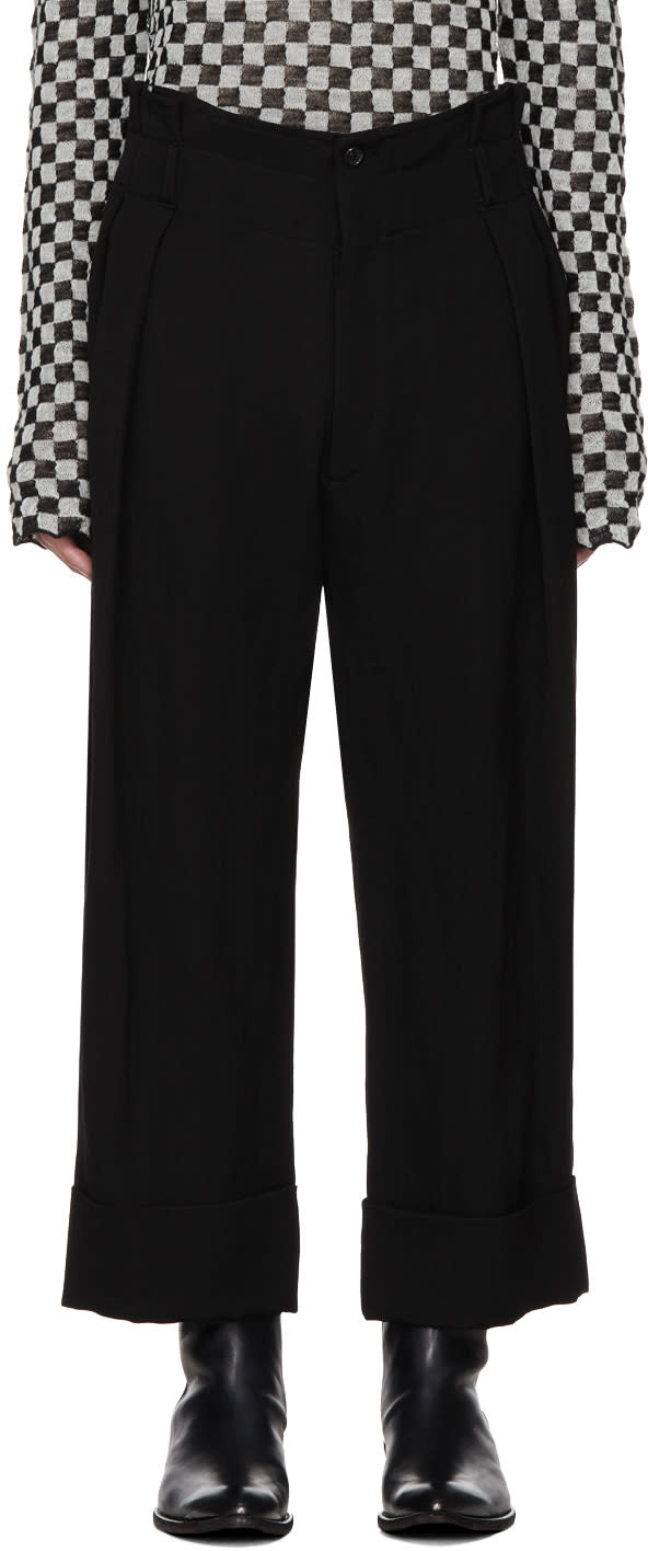 Ann Demeulemeester Black Mustang Trousers