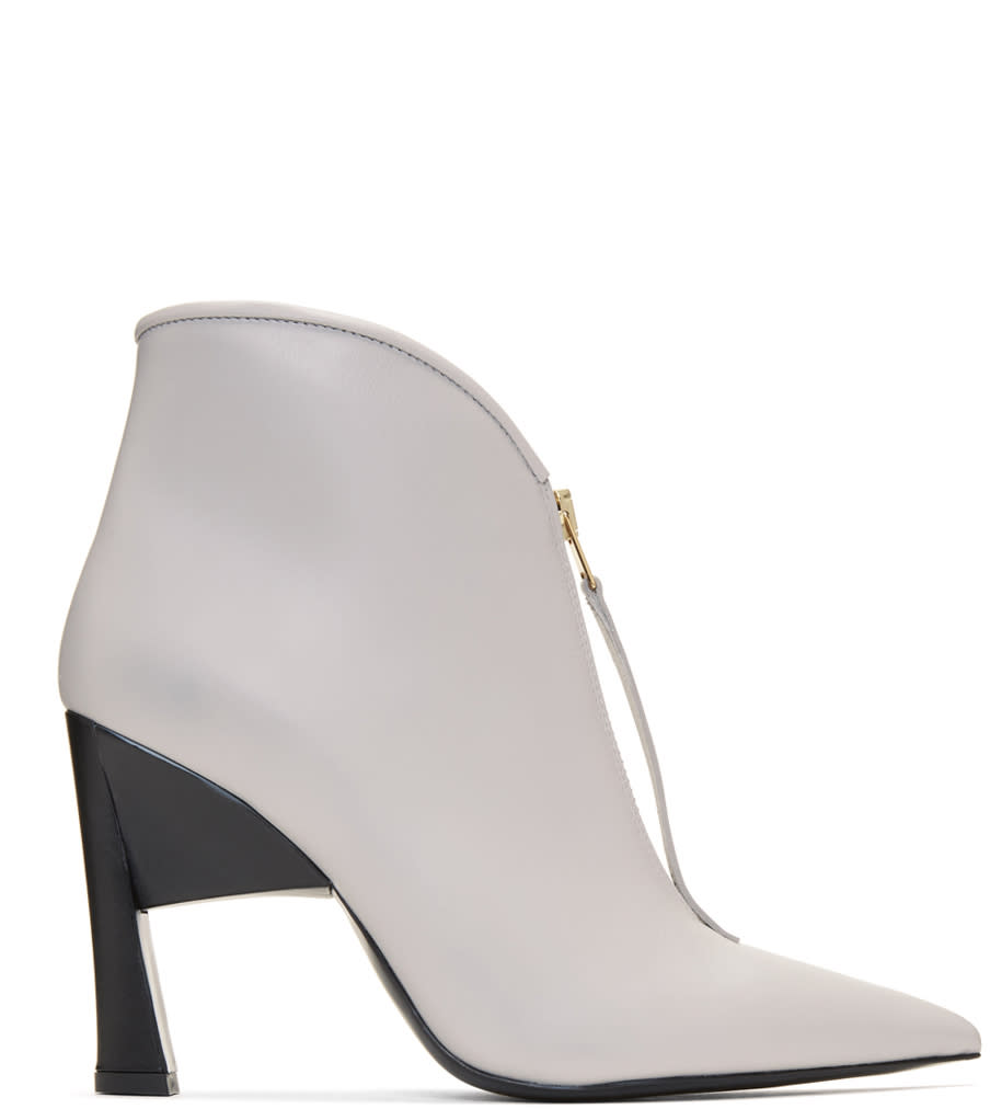 Marni Grey Pointed Half Boots