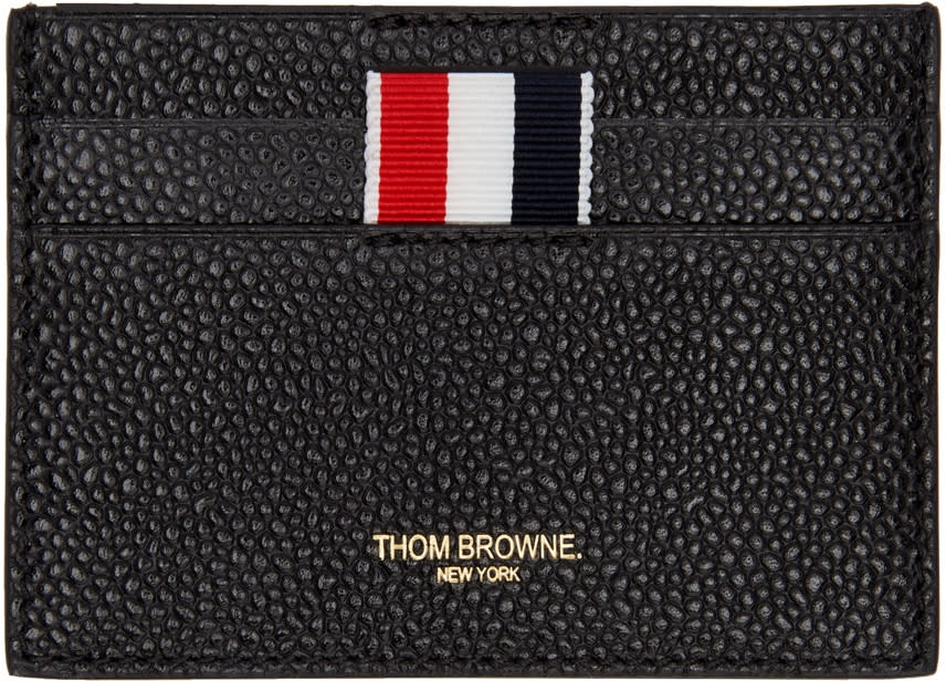 Thom Browne Black Single Card Holder