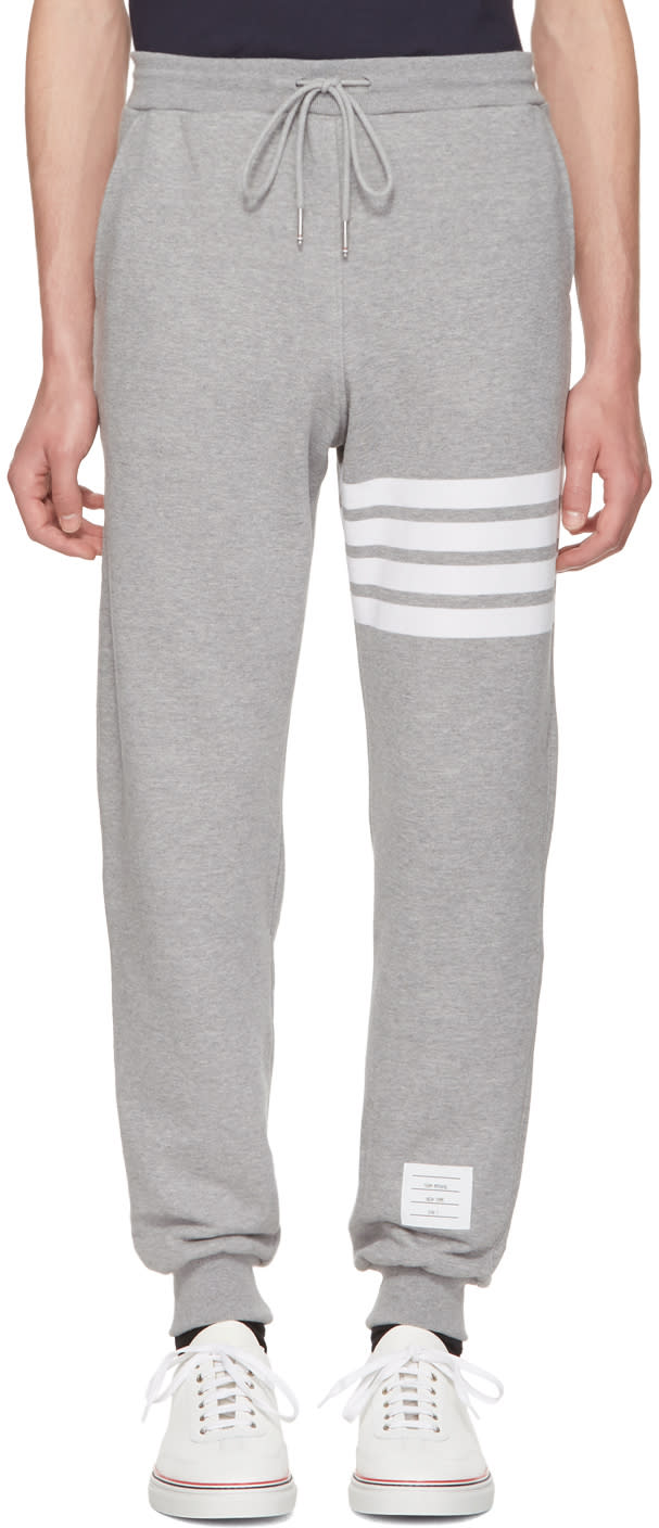 Thom Browne Grey Classic Four Bar Lounge Pants
