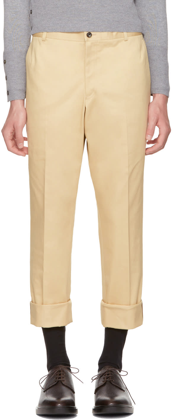 Thom Browne Khaki Unconstructed Chinos