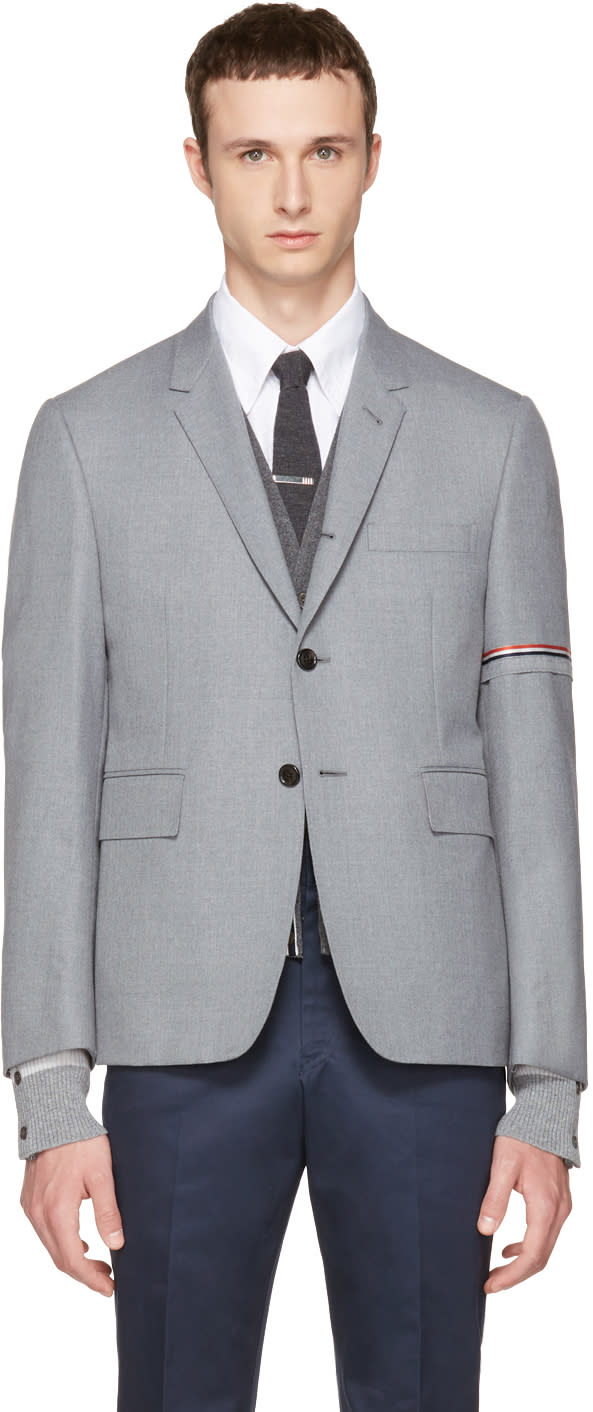 Thom Browne Grey Selvedge Blazer