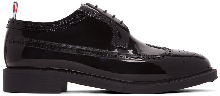 Thom Browne Black Rubber Longwing Brogues
