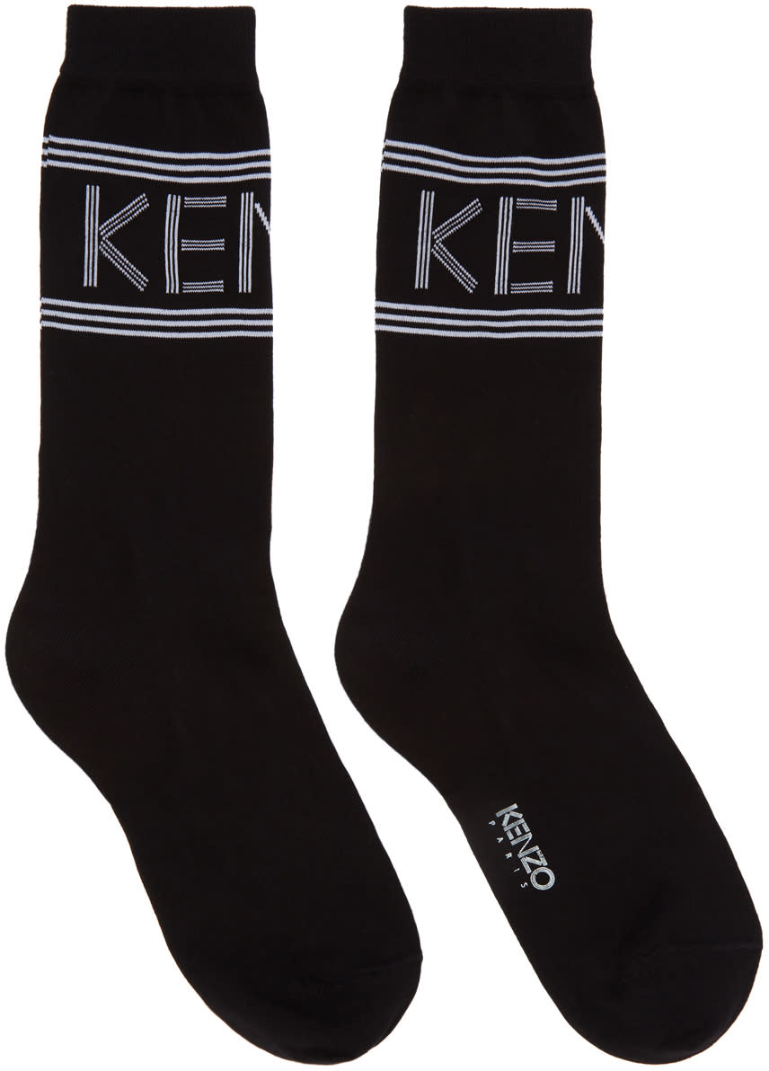 Kenzo Black Logo Sport Socks