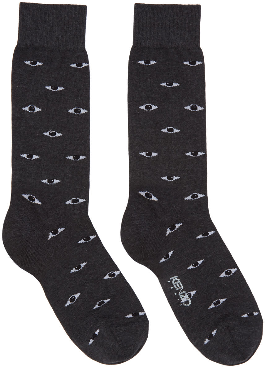 Kenzo Grey Multi Eye Socks