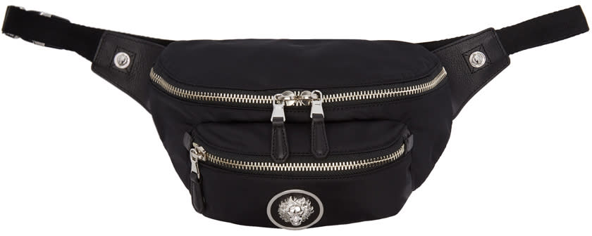 Versus Black Lion Medallion Belt Bag