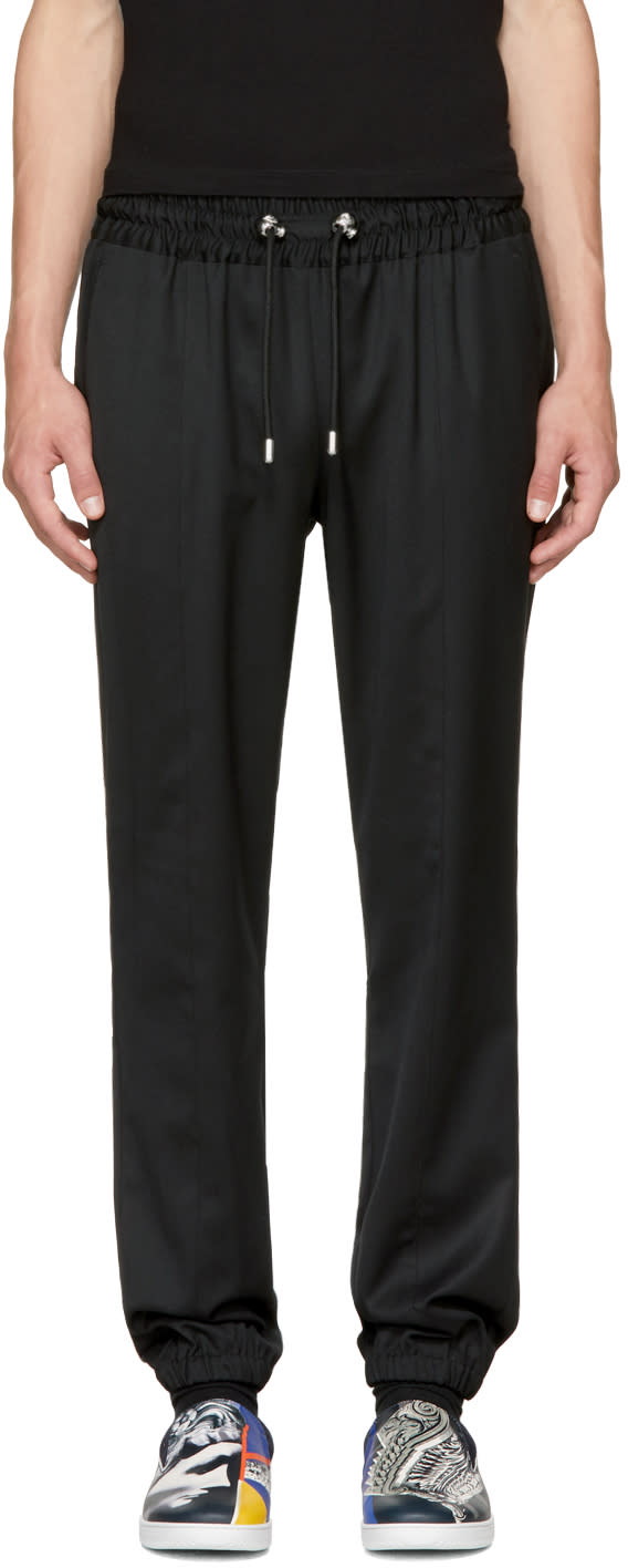 Versus Black Cuffed Trousers