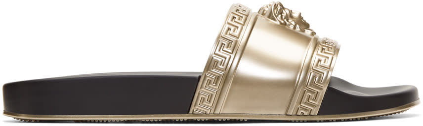 Versace Gold Medusa Slides