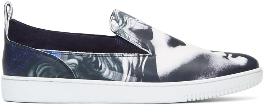 Versace Multicolor Collage Slip-on Sneakers