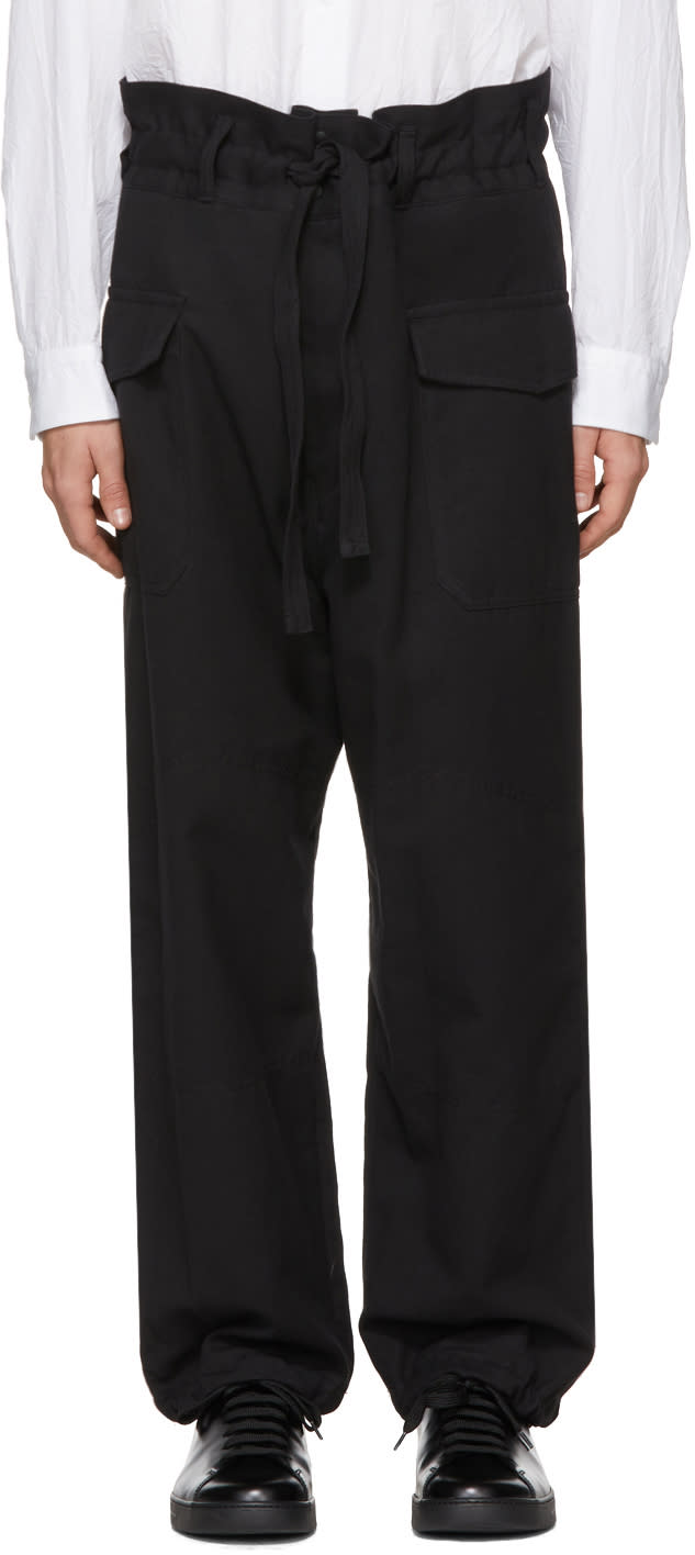 Sasquatchfabrix Black High-rise Cargo Pants