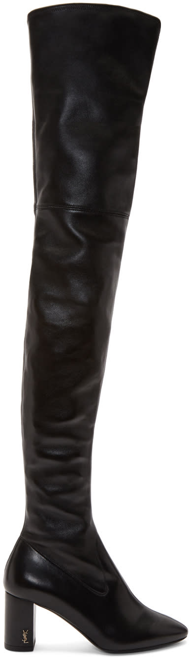 Saint Laurent Black Loulou Over-the-knee Boots