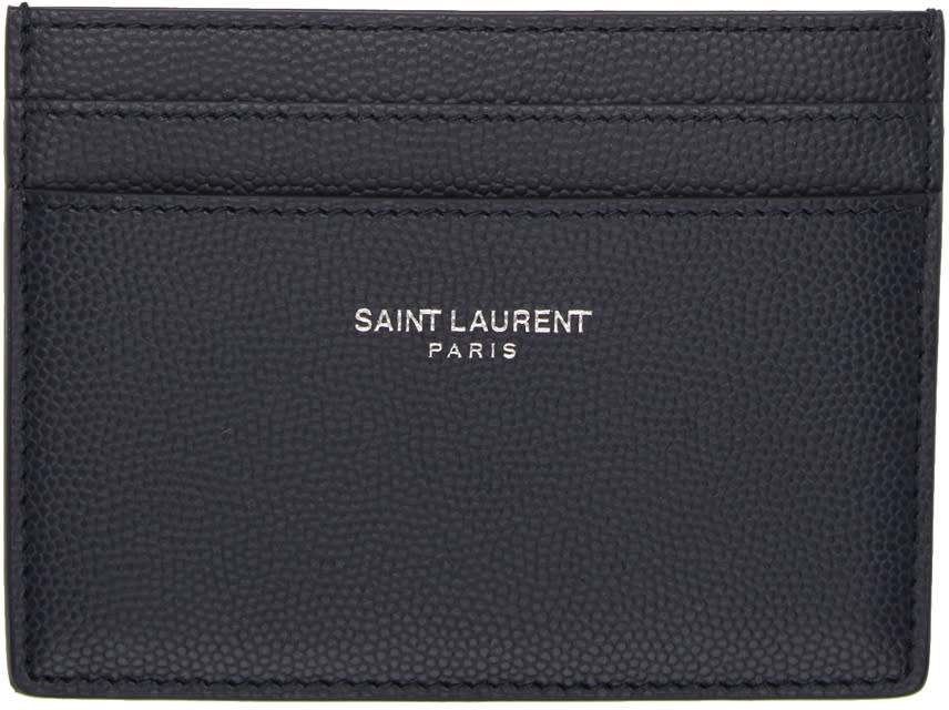 Saint Laurent Navy Classic Card Holder