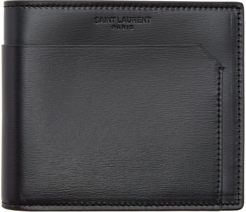 Saint Laurent Black Fragments East West Wallet