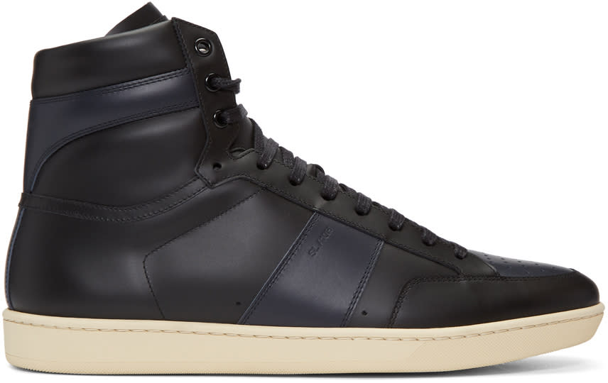 Saint Laurent Black Court Classic Sl-10h High-top Sneakers