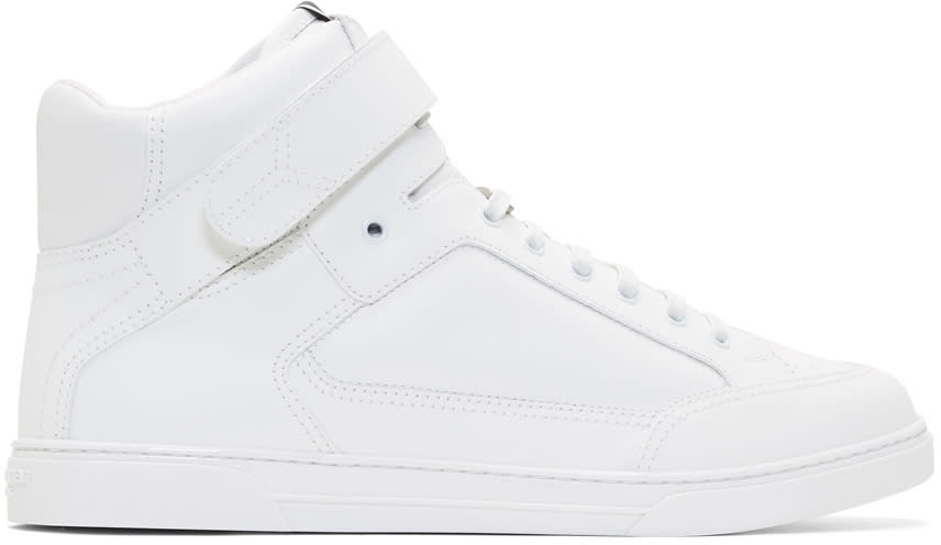 Saint Laurent White Joe Scratch High-top Sneakers