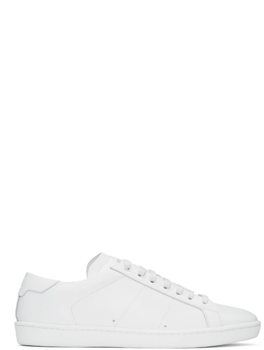 Saint Laurent White Sl-01 Court Classic Sneakers