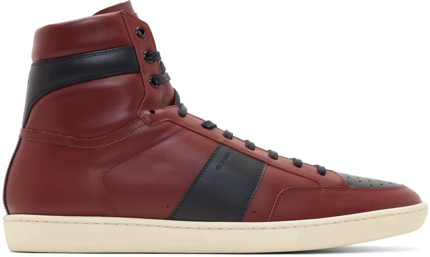 Saint Laurent Burgundy Court Classic Sl-10h High-top Sneakers