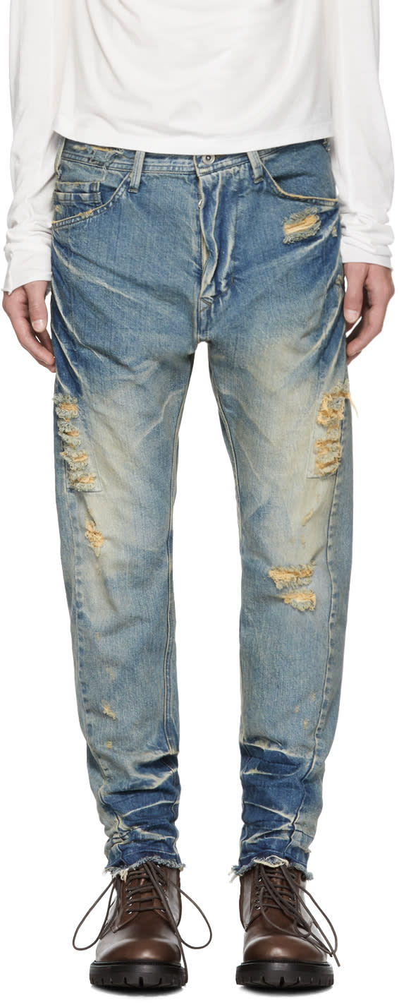 Julius Indigo Distressed Jeans