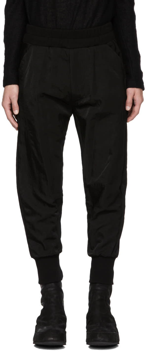Julius Black Printed Nylon Trousers