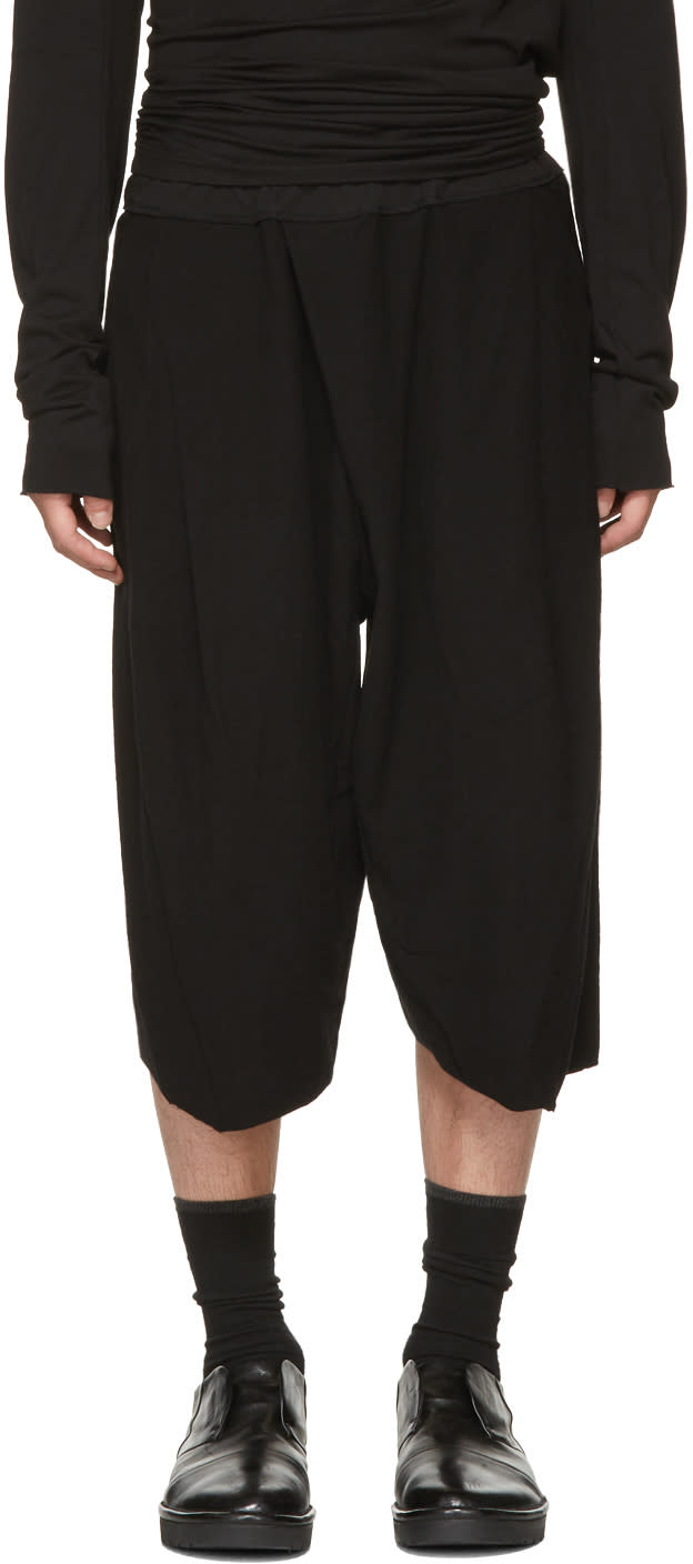 Julius Black Tucked Baggy Trousers