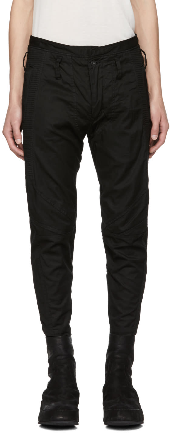 Julius Black Ribbed Trousers