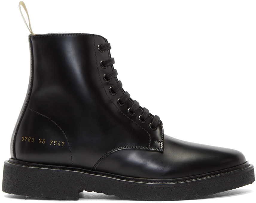Woman By Common Projects Black Standard Combat Boots