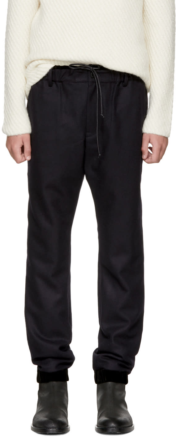 Sacai Navy Melton Pants