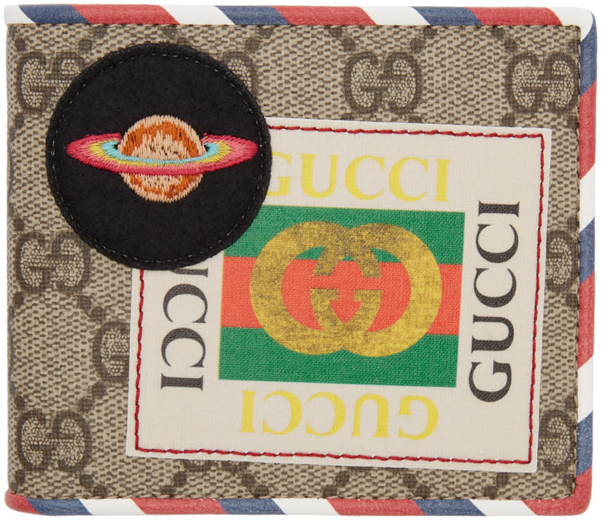 Gucci Beige Gg Supreme Courrier Wallet