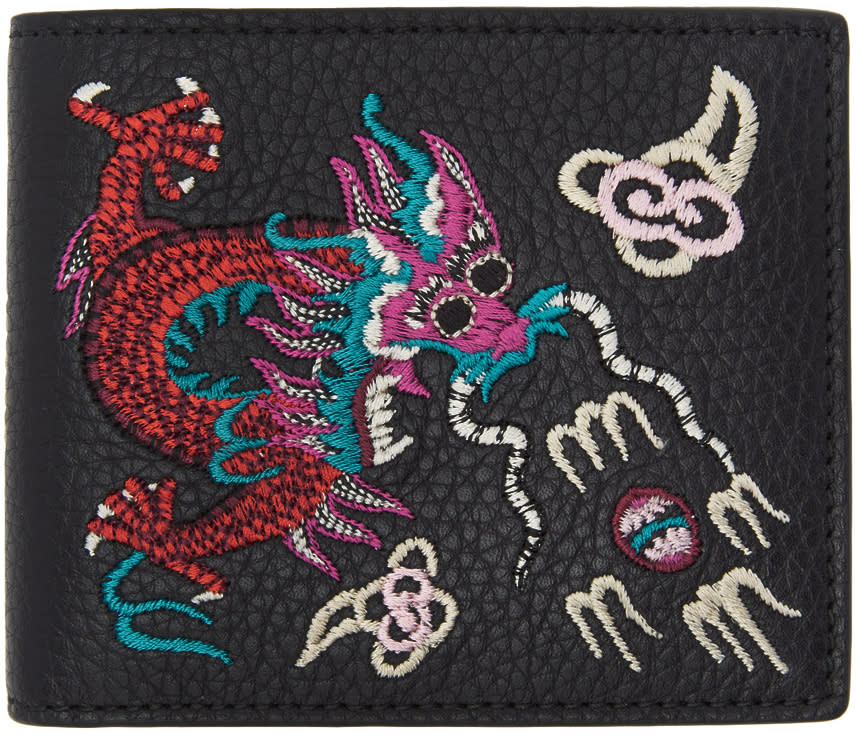 Gucci Black Chinese Dragon Wallet
