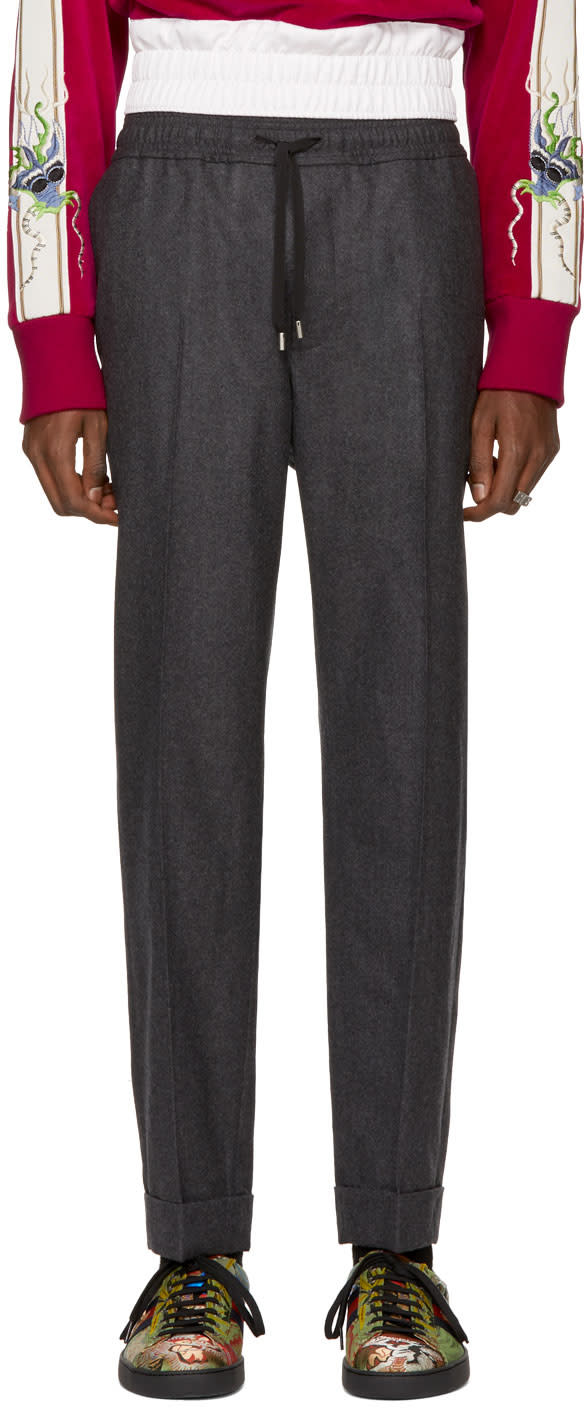 Gucci Grey Flannel Wool Trousers