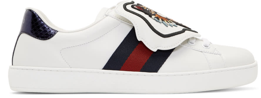 Gucci White New Ace Sneakers