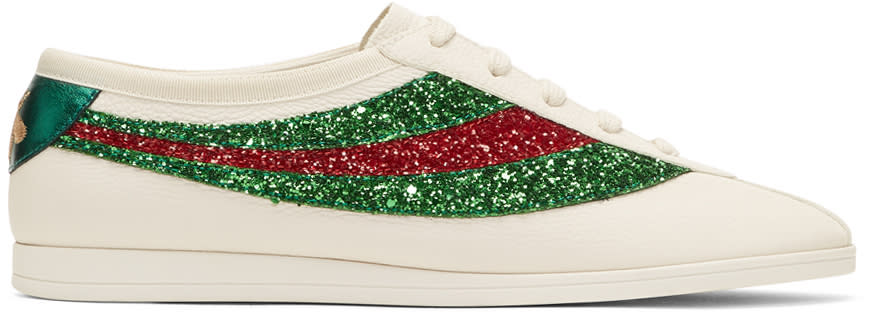Gucci Off-white Glitter Falacer Sneakers