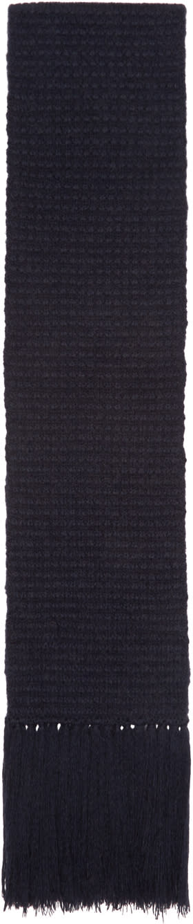 Stella Mccartney Navy Knit Scarf