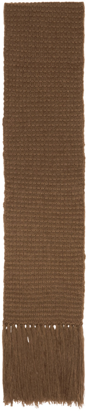 Stella Mccartney Brown Knit Scarf