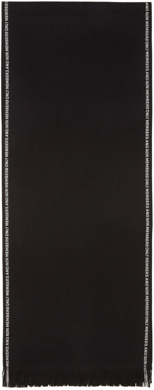 Stella Mccartney Black members And Non Members Only Scarf