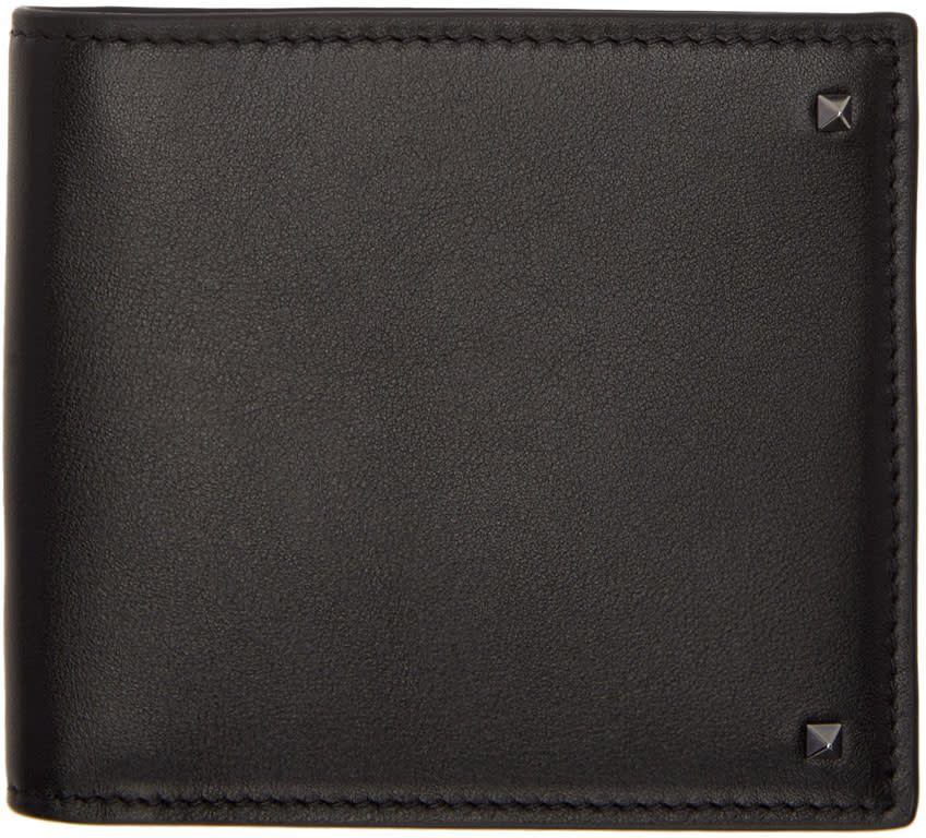 Valentino Black Valentino Garavani Mini Rockstud Wallet