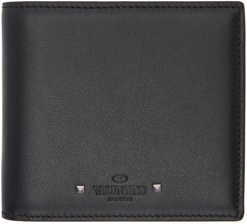 Valentino Black Valentino Garavani Mini Studs Wallet