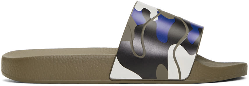 Valentino Blue Valentino Garavani Camo Slides