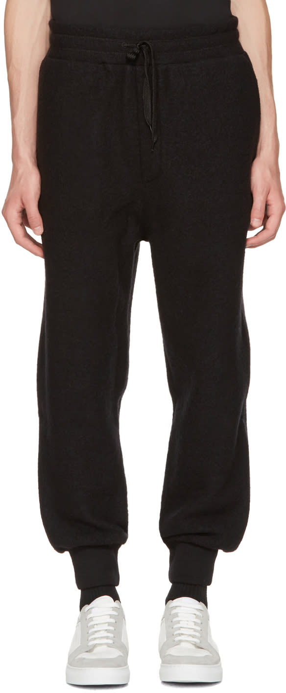Ami Alexandre Mattiussi Black Wool Track Pants