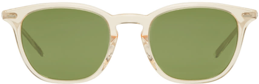Oliver Peoples Beige Heaton Sunglasses