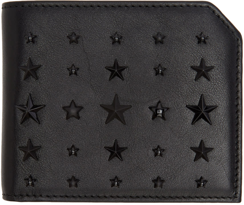 Jimmy Choo Black Mixed Stars Albany Wallet