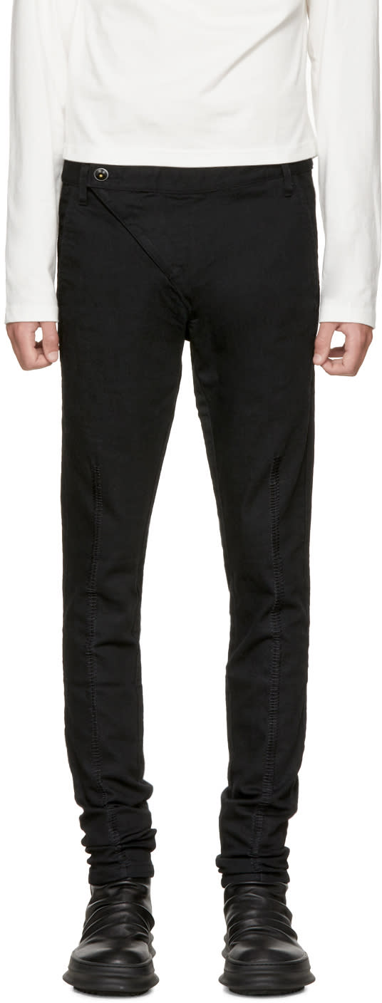 D.gnak By Kang.d Black Hand Stitched Jeans